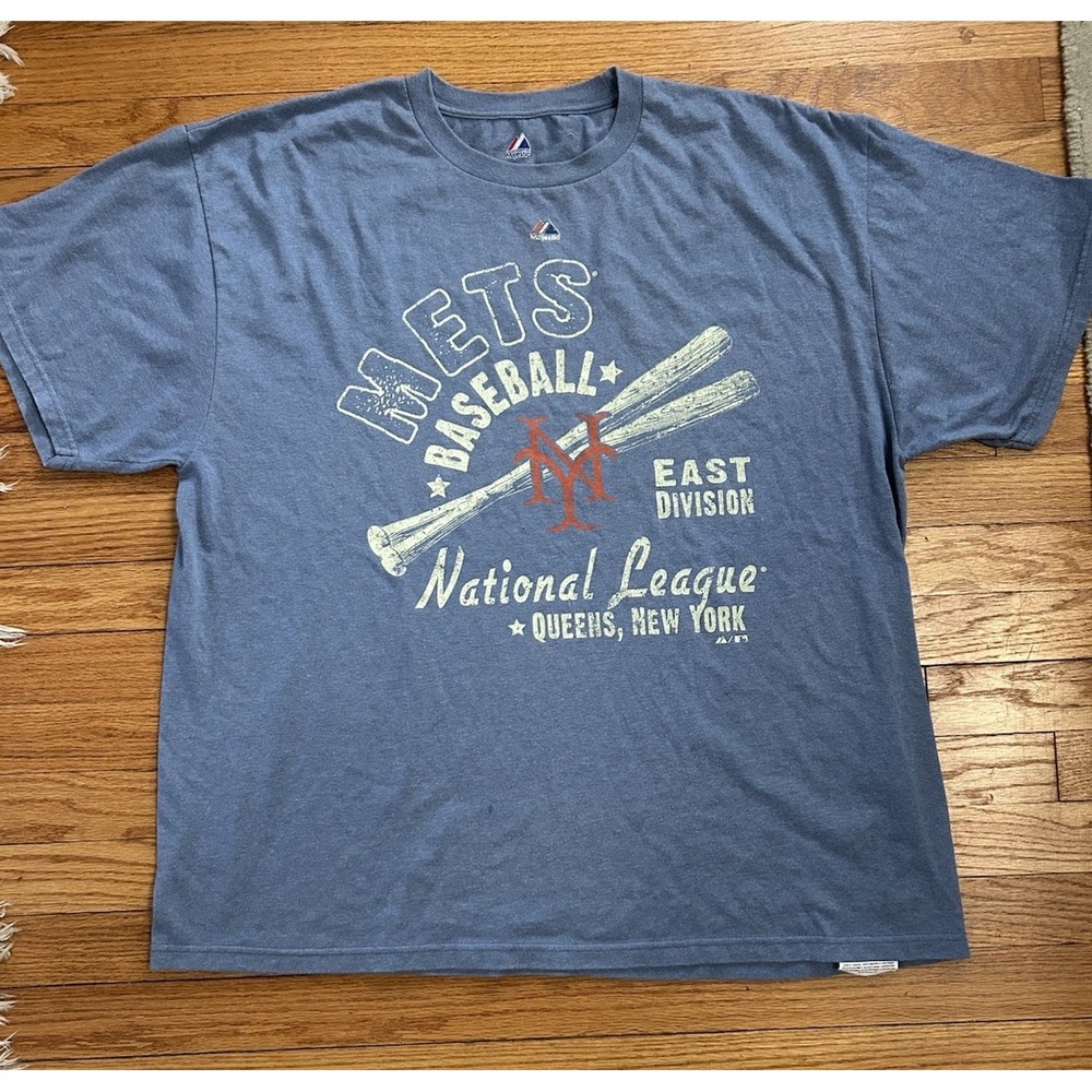 Vintage Majestic New York Mets T-Shirt Men's 2XL National League East Division